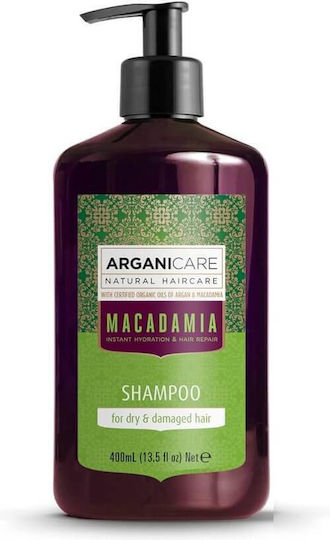 Arganicare Macadamia Сух Шампоан за Възстановяване/Подхранване и Блясък за Повредени Коса 400мл
