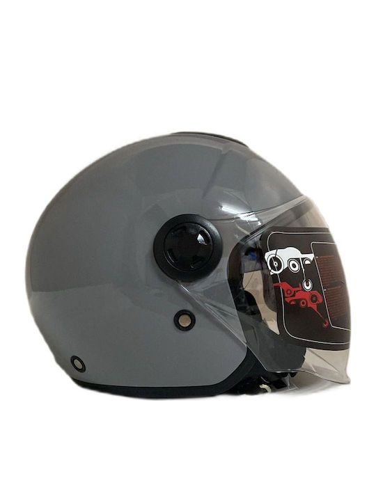 Faseed 617DV Ice Grey Motorcycle Helmet Jet ECE...