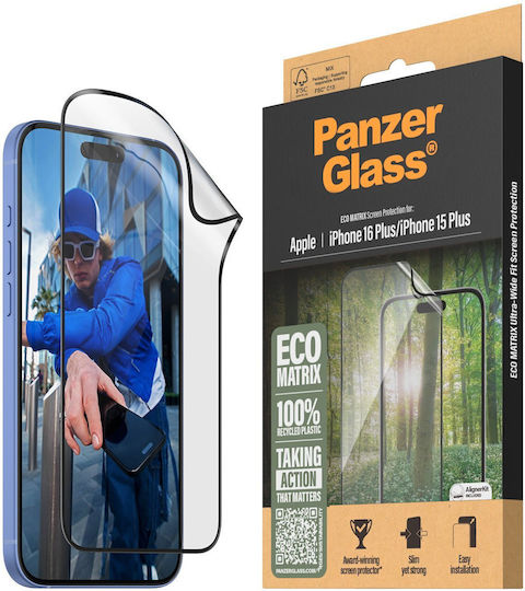 PanzerGlass Matrix Tempered Glass (iPhone 15 Plus / 16 Plus)