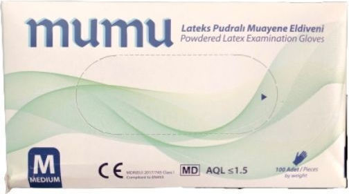 Mănuși Latex Pulbere în Transparent Culoare 100buc