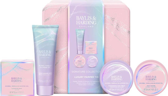 Baylis & Harding Luxury Pamper Tin Skin Care Set for Moisturizing & Body Cleaning
