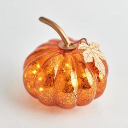 Glass Illuminated Copper Pumpkin 12cm