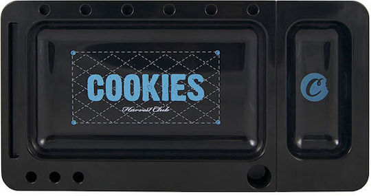 Cookies Rolltablett Kunststoff Schwarz 31x17cm