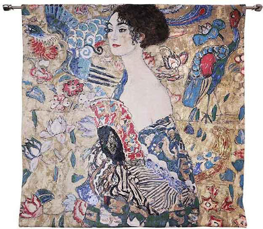 Signare Ταπισερί Τοίχου 135x130cm – Gustav Klimt Lady Fan