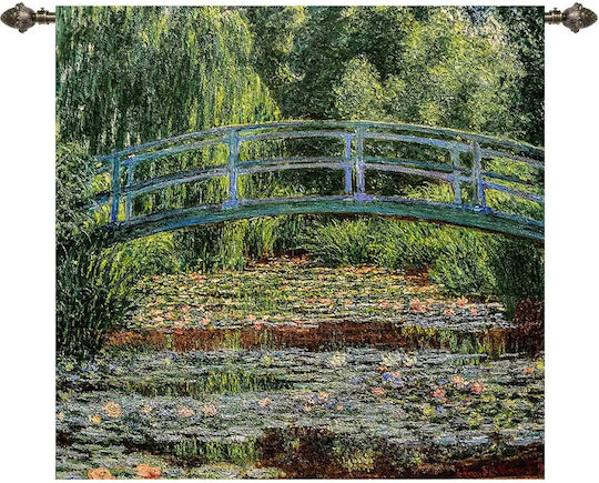 Signare Υφαντό Ταπισερί Τοίχου 135x135cm – Claude Monet Japanese Bridge