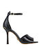 Flossie Leather Sandals Black