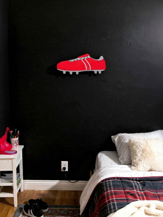 Holz Kinder Wanddeko Rote Fußballschuhe Maße 30*15