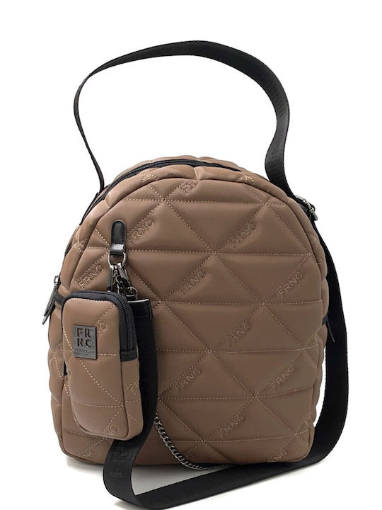 FRNC Damen Tasche Rucksack Braun