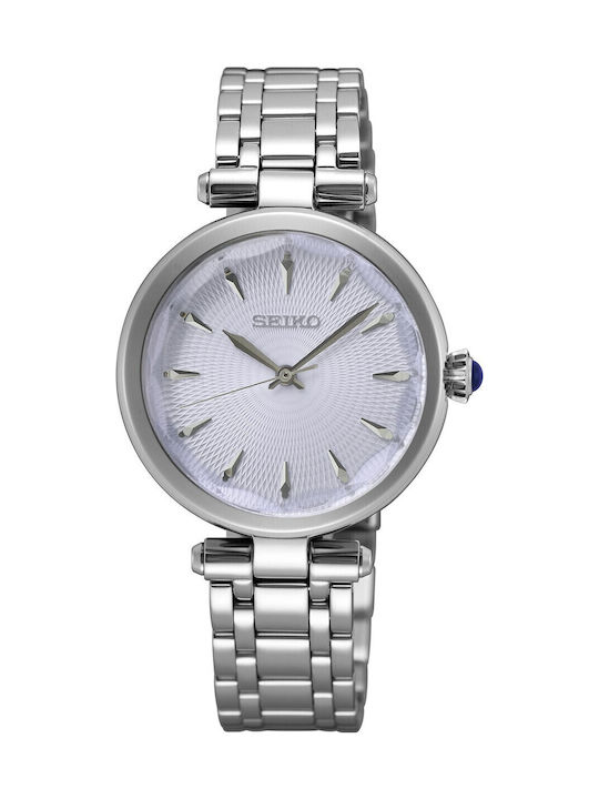 Seiko Conceptual Γυναικείο Ρολόι 30mm Μπαταρίας με Ασημί Μεταλλικό Μπρασελέ