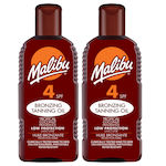 Malibu Tanning Crema protectie solara Ulei SPF4 2x200ml