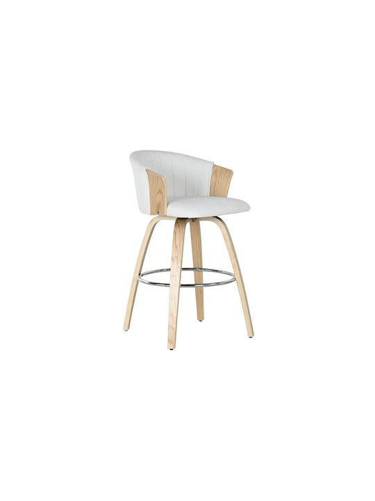 Stool Bar Wooden White 86x58x56cm