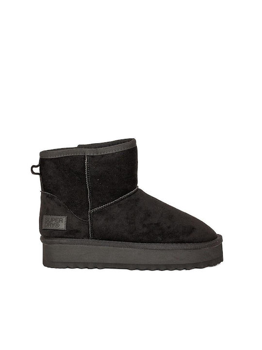 Superdry Leder Damen Knöchelstiefel Schwarz