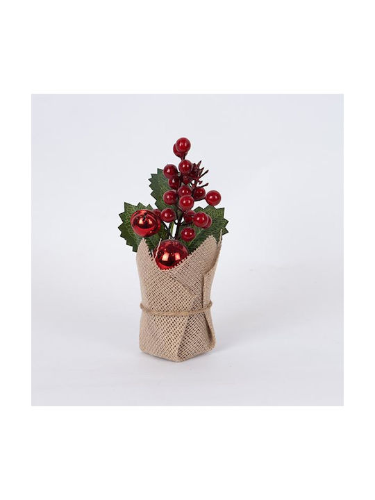 Cutie de expunere Ghiveci roșu Bile roșii Fructe roșii 12 buc 20 cm