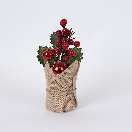 Schaukasten Roter Topf Rote Kugel Rote Beeren 12 Stück 20cm
