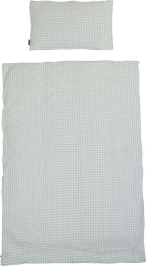 Childhome Baby Bettbezug Set mit Kissenbezug Green 100x140cm.