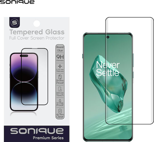 Sonique Curvy 3D 0.33mm Tempered Glass Μαύρο (OnePlus 12)