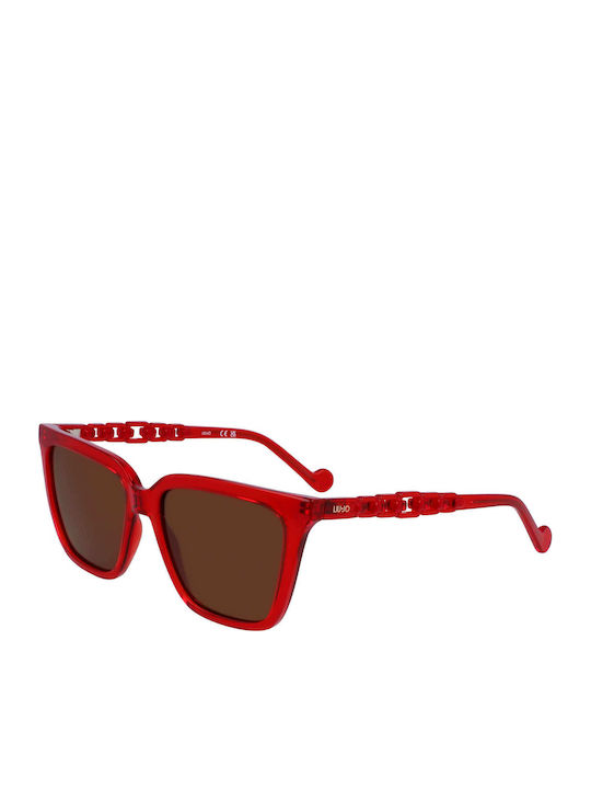 Liu Jo Women's Sunglasses with Red Plastic Fram...