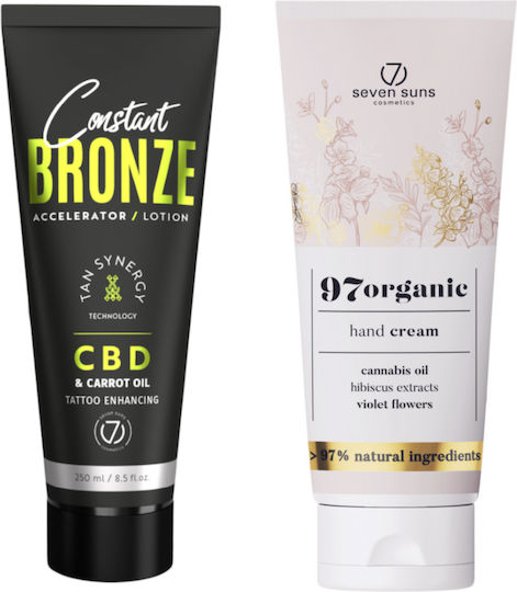 7Suns Cosmetics Constant Bronze CBD + Loțiune Solară Pentru Corp 2 Bucăți