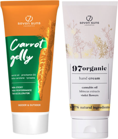 7Suns Cosmetics Carrot Gelly + Cremă De Mâini Solară Cremă De Corp 2 Bucăți
