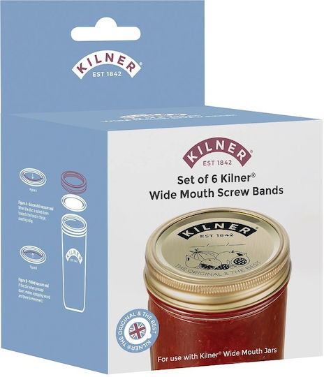 KIlner Комплект 6 Бройки Вази За Обща Употреба С Капак Стъклени Златисти 9.5x9.5x9.5см 6 Бройки
