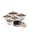 KING Hoff Set De Vase De Gătit Din Oțel Inoxidabil Rose Gold Cu Acoperire Antiaderentă 12 Piese