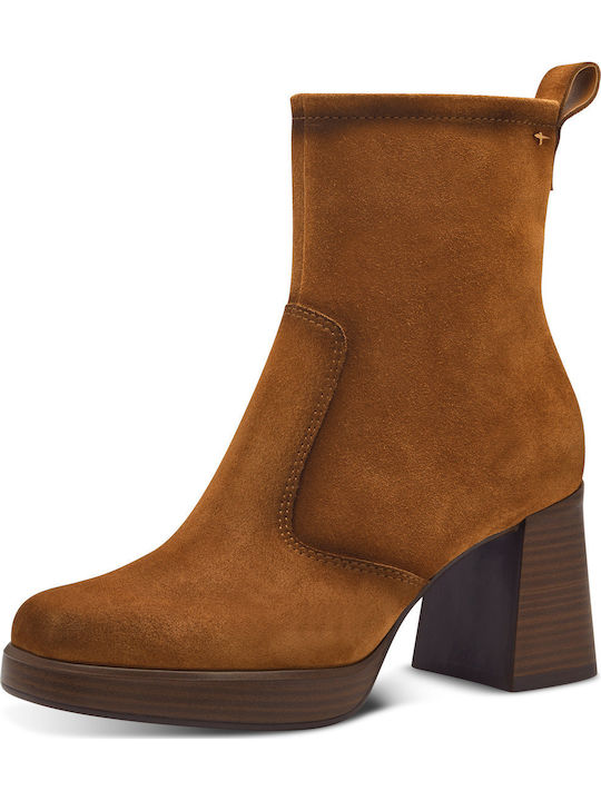 Tamaris Leder Stiefeletten Damen Braun