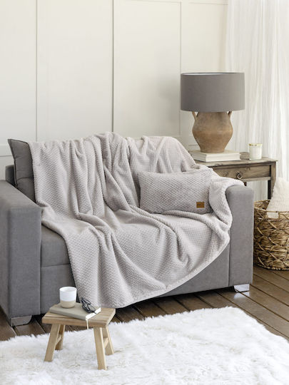 Nima Snuggle Light Cuverturi Pentru Canapea De Fotoliu Blănos 180x180cm Gri Deschis