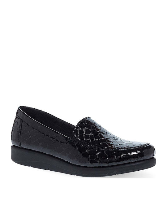 Women's Leather Black Slip-On