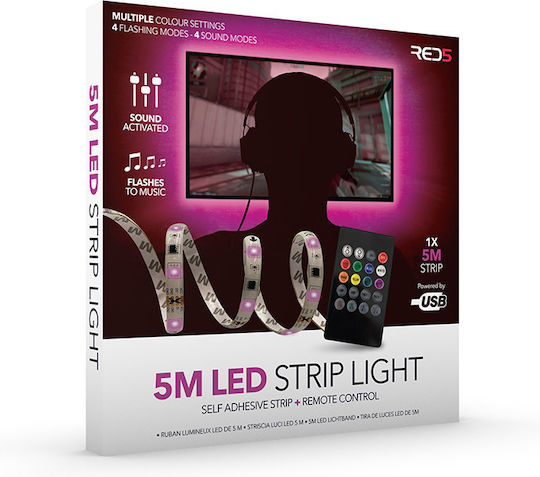 The Source LED Strip TV USB 5V 5m with Power Supply & Remote Control