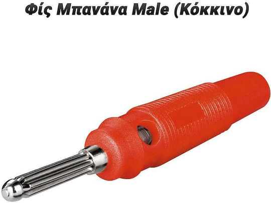 Plug Banana male Red (0824.061)