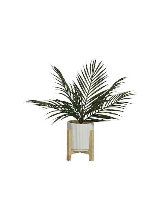 Jardi Τεχνητο Φυτο Φτερη Σε Γλαστρακι 16x56cm - Πρασινο/λευκο