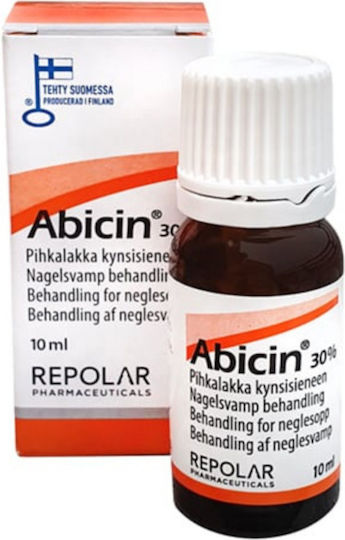 Abicin 30% Nagellack Behandlung von Nagelpilzinfektionen Norwegisches Fichtenharz 10ml