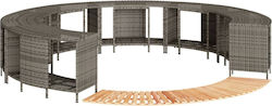 Vidaxl Spa-Rahmen Grau Synthetisches Rattan + Massives Akazienholz Vidaxl Spa-Rahmen Grau Synthetisches Rattan + Massives Akazienholz