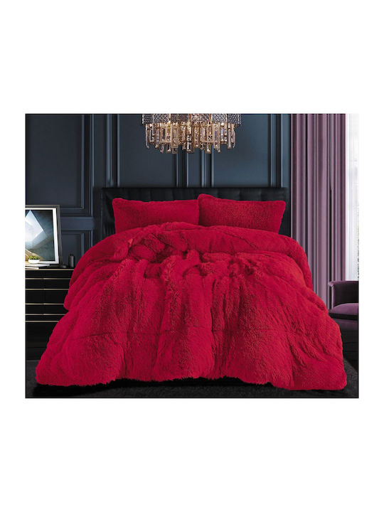 Silk Fashion Duvet Cover Single 170x220cm Red