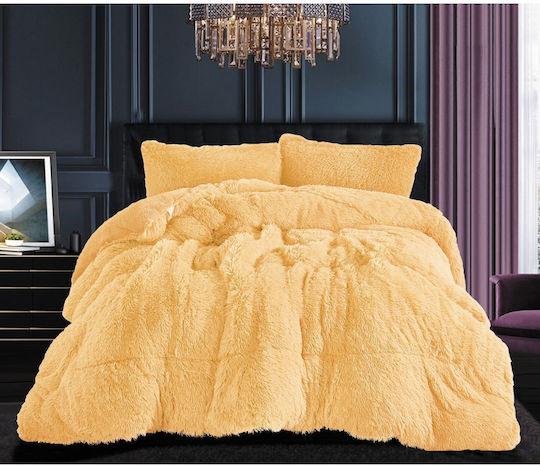 Silk Fashion Duvet Cover Queen 220x240cm Beige 350 GSMGsm