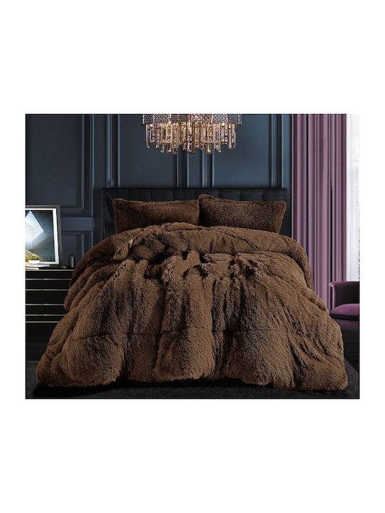 Silk Fashion Κουβερτοπάπλωμα Υπέρδιπλο 220x240εκ. Coffee 350 GSM