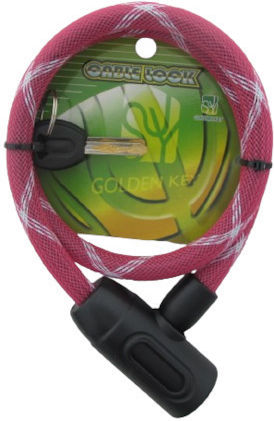 GOLDENKEY 0.80 χ 12mm Lacăt Bicicletă Tip Spiră Fuchsia