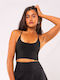 Women's Sports Bra without Padding Black