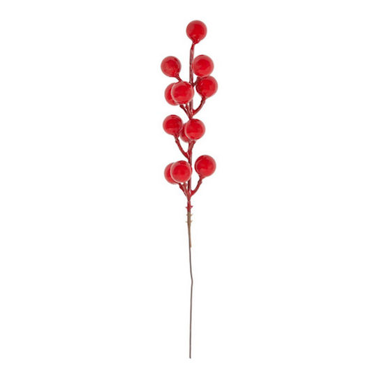 Christmas Fabric Decorative Branch 20cm Berries - mistletoe