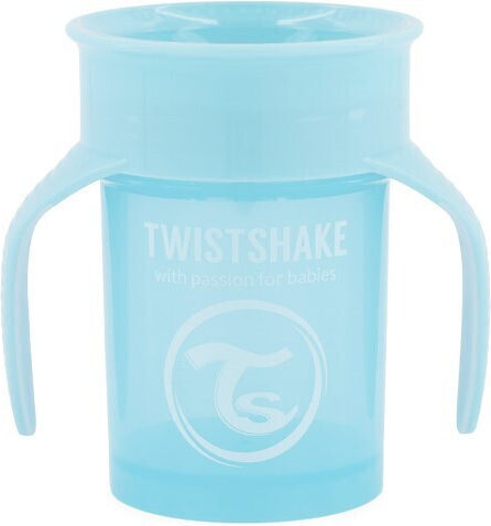 Twistshake Baby Cup made of Plastic Blue 230ml for 6m+m+