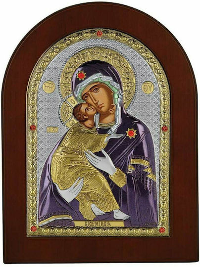 Prince Silvero Icoană Maica Domnului Cu Pruncul Din Lemn 15x21cm MA/E1106BX-C