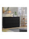 Συρταριέρα Κρεβατοκάμαρας Juniper 6s mit 6 Schubladen Schwarz 138x40x77cm