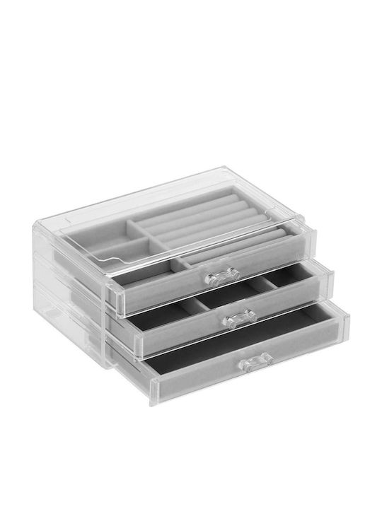 Κουτί Κοσμημάτων Διάφανο 23x14x11cm