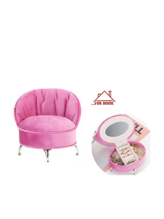 ForHome Κουτί Κοσμημάτων Ροζ 10x13cm
