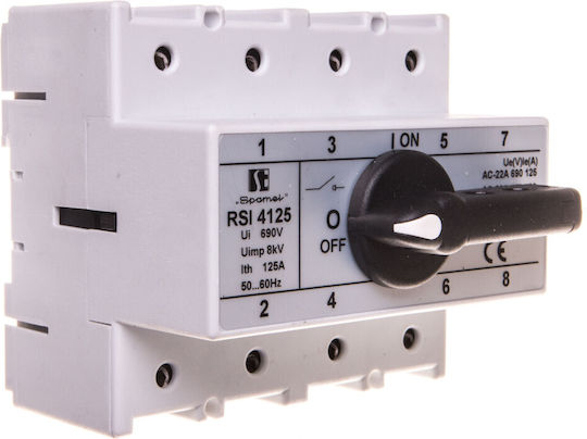 Spamel Isolation Distributor 4p 125a Rsi-4125w02