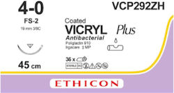Ράμμα Ethicon Vicryl Απορροφήσιμο 4/0 Τριγωνική Βελόνα 19mm 45cm W9951