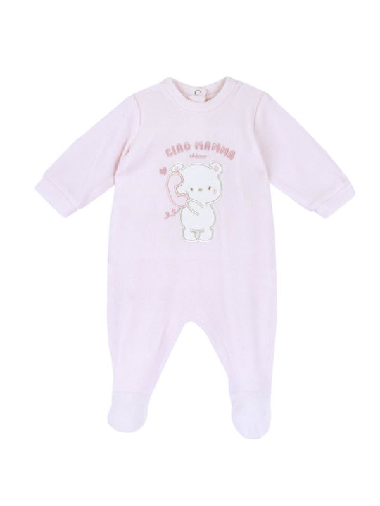Chicco Babystrampler Samt Pink