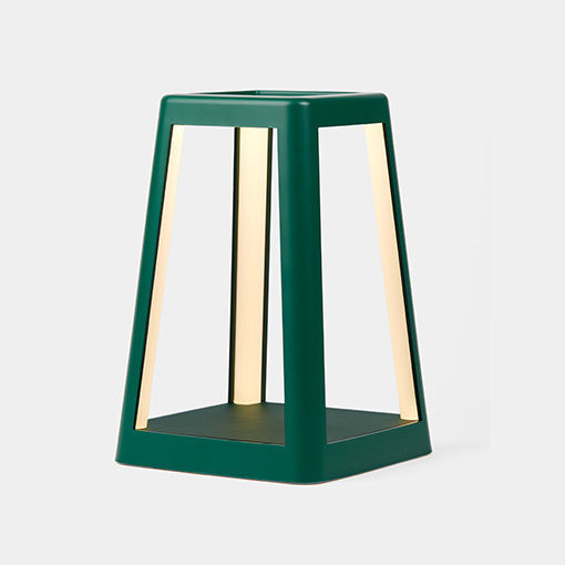 Lexon Design Laterne Tragbare LED-Lampe Dunkelgrün