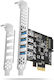 Axagon Κάρτα PCIe σε 4 θύρες USB 3.2