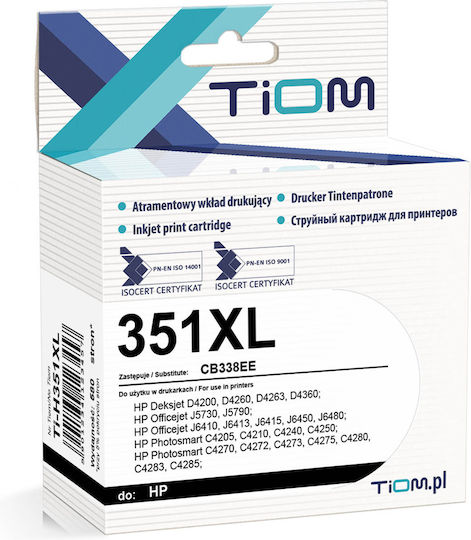 Tiom Ink Cartridge Hp 351xl Cb338ee 580 Pp Color